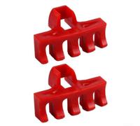 2 Distributore Carico Badminton Anti-Rottura Frame 2 Distributore | Distribuisce tensione, previene rotture, materiale PVC , foro 10x6mm, set da 2 pezzi(Red)