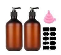 2 distributori di sapone da 500 ml, bottiglie di shampoo da riempire, dispenser di detersivo, bottiglie vuote a pompa, gel doccia per cucina, bagno, lozioni shampoo, con imbuto ed etichette