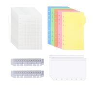 2 Divisori, 2 Tasche Portaoggetti, 2 Righelli Morbidi, 2 Carte Millimetrate, Set Di Quaderni A Fogli Mobili, Set Di Ricambio Per Quaderni