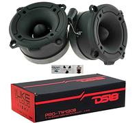 2 DS18 PRO-TW120B super bullet tweeter neri in alluminio da 120 watt rms e 240 watt max da 7,90 cm di diametro impedenza 4 ohm sensibilità 103 db, a coppia + 2 condensatori e 3 sticker omaggio