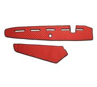 2 Eco Pelle Rhd Rosso Add Cover Cruscotto Tappetini per Camion Volvo FH4 EU6