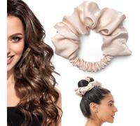 2 elastici arricciacapelli senza calore, per capelli lunghi, senza calore, per capelli lunghi, bigodini morbidi (nero) (beige)