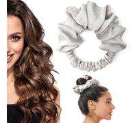 2 elastici arricciacapelli senza calore, per capelli lunghi, senza calore, per capelli lunghi, bigodini morbidi (nero) (grigio chiaro)