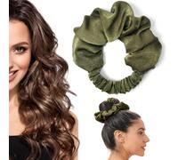 2 elastici arricciacapelli senza calore, per capelli lunghi, senza calore, per capelli lunghi, colore nero (verde oliva)