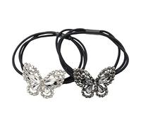 2 elastici per capelli alla moda con strass di cristallo, corde decorative per capelli, elastici per capelli, elastici per coda di cavallo, accessori per capelli