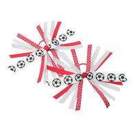 2 Elastici Per Capelli Da Softball Per Ragazze Con Nastri Colorati E Stelle Filanti Elastici Elastici Accessori Porta Coda Cavallo Cravatte Da Cheerleader