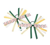 2 Elastici Per Capelli Da Softball Per Ragazze Con Nastri Colorati E Stelle Filanti Elastici Elastici Accessori Porta Coda Cavallo Cravatte Da Cheerleader