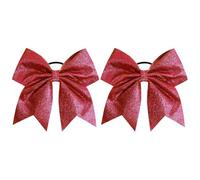 2 elastici per capelli grandi, glitterati, cheerleader, cheerleader, coda di cavallo, elastici per capelli, softball, accessori per capelli per ragazze adolescenti, rosso