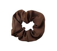 2 elastici per capelli in twill con grande intestino, alla moda, per coda di cavallo, per donne e ragazze (marrone scuro)