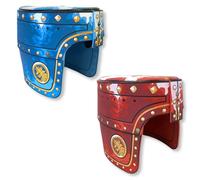2 Elmi Medievali Blu/Rosso Per Bambini - Nobile Cavaliere, 3-8 Anni | 2 Elmi Morbidi In Gommapiuma, Taglia Unica | Per Giocare In Due, Costume Da Cavaliere, Giochi Di Ruolo & Avventure Medievali