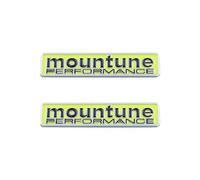 2 emblema Mountune Performance per auto moto parafango laterale posteriore Styling decalcomania (verde nero)