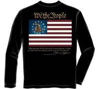 2° Emendamento Noi Il Popolo Thomas Jefferson USA Bandiera T Shirt RN2366LS