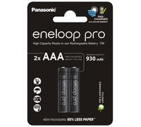 2 Eneloop Pro Panasonic Batterie Ricaricabili Ministilo AAA 930/980mAh 500 cicli