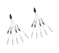 2 esche da nuoto a 5 bracci | Alta Efficienza Professionale 5 Braccio Rigs Testa Nuoto Esche Pesca Mare Attrezzatura Facile da Usare