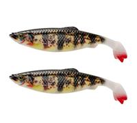 2 esche da pesca bioniche in plastica morbida da 2 pezzi, esche realistiche, 10,5 cm/9,5 g, esche artificiali per il mare, per pesca alla traina, con esca verticale, luccio (stile 3)