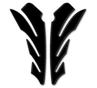 2 ESCLUSIVI ADESIVI 3D in RESINA PROTEZIONE LATERALE SERBATOIO NERO per MOTO