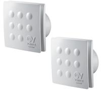 2 ESTRATTORE ASPIRATORE ARIA DA MURO CUCINA BAGNO VORTICE MFO 100/4" TIMER