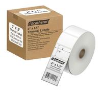 2 etichette adesive in carta termica diretta da 1,5, 8220 etichette, 1370 etichette per rotolo, 6 rotoli, per stampanti termiche dirette Datamax, Intermec, Sato, TSC, Zebra