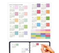 2 etichette adesive per calendario mensile 2026, colorate, design versatile, etichette per planner artistico, per diari, scuola, ufficio, quaderno, album, agenda, studenti, insegnanti