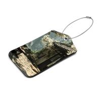 2 etichette per bagagli da cortile di montagna, set di etichette identificative per valigie, etichette per borsette, accessori da viaggio per bagagli registrati, bagagli a mano e borse