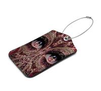 2 etichette per bagagli in pelle esotiche rosse, etichette per bagagli per valigie, etichette per bagagli da viaggio con carta d'identità, proteggere la privacy e prevenire perdite di valigie da