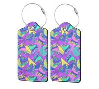 2 etichette per bagagli in pelle per valigie, pattini a rotelle da discoteca, valigie, etichette identificative per valigie, etichette identificative con nome, borsa da viaggio, accessori per bagagli
