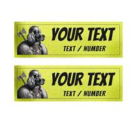 2 etichette personalizzabili per pettorina tattica per cani - 2 patch autoadesive compatibili con Julius, OneTigris, Rabbitgoo... accessori di sicurezza originali (giallo 8 x 2 cm)