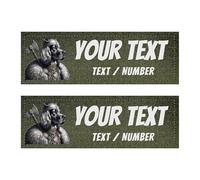 2 etichette personalizzabili per pettorina tattica per cani - 2 patch autoadesive compatibili con Julius, OneTigris, Rabbitgoo... accessori di sicurezza originali (verde 15 x 5 cm)