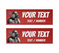 2 etichette personalizzabili per pettorina tattica per cani - 2 patch autoadesivi, compatibili con Julius, OneTigris, Rabbitgoo... Accessori di sicurezza originali (Rosso, 15 x 5 cm)