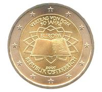 2 Euro Moneta Austria 2007 Trattati di Roma IT0RCO307