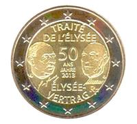 2 Euro Moneta Francia 2013 Trattato dell'Eliseo IT0RCO577
