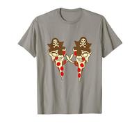 2 Evil Fast Food Pizza Pirate Captain Cool Eye Patch Lotta Maglietta