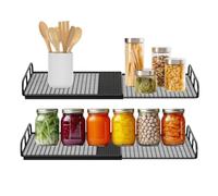 2 Expandable Closet Shelf | 15-24.4inch Adjustable No Drill Metal Bracket