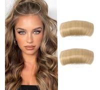 2 extension per capelli biondi soffici, invisibili, volumizzanti, accessori per lo styling dei capelli, per donne e ragazze