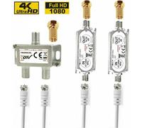 2-Fach Distributore Antenna Splitter 40dB (2 X 20dB) Sa Amplificatore Digital HD