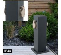 2-fach Presa Scatola Colonna Giardino Energia Switch Balcone Esterno Corrente