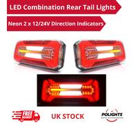 2 fanali posteriori a LED al neon 12/24 V - combinazione con segnali di svolt...