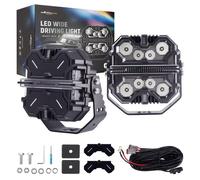 2 Fari LED 332W 7 Pollici Fo Fuoristrada 4x4 Pickup Van 270° Spot+Side Shooter