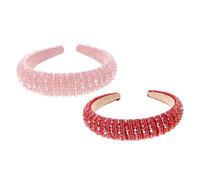 2 fasce barocche per capelli da donna con strass scintillanti, per matrimoni, feste e occasioni speciali