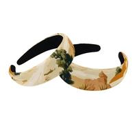 2 fasce imbottite per capelli, stile cowboy, western, paesaggio rurale, montagna, alla moda, spesse, larghe, per donne e ragazze, accessori per capelli in velluto
