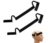 2 fasce in pizzo nero a doppia faccia in velluto con ritagli per le orecchie a forma di C frangia per parrucche indolori per lacci orecchio anteriore tagliato libero pizzo fusione elastici fascia