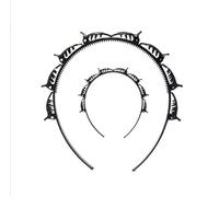 2 fasce nere a doppia frangia per capelli con 8 piccole clip, accessori per capelli a doppio strato da donna, accessori per capelli con dentatura