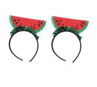 2 fasce per capelli con anguria, divertenti accessori estivi, con frutta