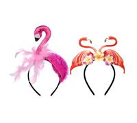 2 Fasce Per Capelli Con Fenicotteri, Fasce Per Capelli In Peluche Con Fenicotteri, Graziose Fasce Per Fenicotteri, Fasce Per Capelli Hawaiane, Fasce Per Capelli Tropicali, Abiti Per Feste A Tema