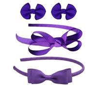 2 Fasce Per Capelli Con Fiocco, 2 Forcine Con Fiocco, Accessori Per Capelli Viola, Fasce Per Ragazze, Accessori Di Abbigliamento Gioielli, Decorazione Fascia Viola