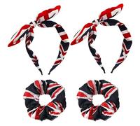 2 Fasce Per Capelli Con Fiocco E 2 Elastici Per Capelli, Fasce Retrò, Copricapo Da Donna Alla Moda, Elastici Per Capelli, Accessori Per Capelli Da Donna, Accessori Di Abbigliamento