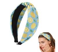 2 fasce per capelli con nodo al limone, da donna, antiscivolo, con nodo, accessori estivi per capelli per ragazze, fascia perfetta per insegnanti (D)
