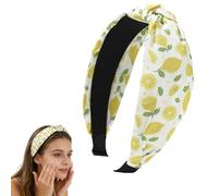 2 fasce per capelli con nodo al limone, da donna, antiscivolo, con nodo, accessori estivi per capelli per ragazze, fascia perfetta per insegnanti (F)