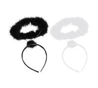 2 Fasce Per Capelli Da Angelo Con Piume, Fascia Per Capelli Da Angelo Con Aureola, Fasce Per Capelli Da Angelo Per Donne, Fasce Per Capelli Da Angelo Per Donne, Uomini E Bambini