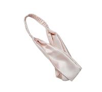 2 fasce per capelli da donna in seta artificiale, fascia per capelli con elastico, per uso quotidiano, colore rosa chiaro A